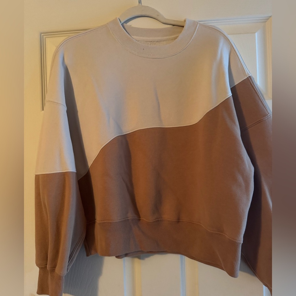 Abercrombie crew neck two tone sweater